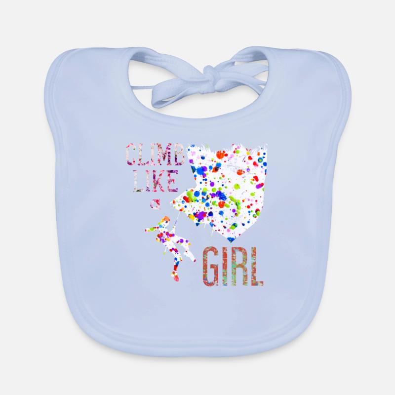 Klettern Mädchen Geschenk Baby Bio-Lätzchen