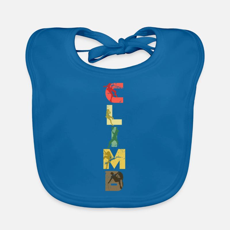 Climbing climber mountain Organic Baby Bibs