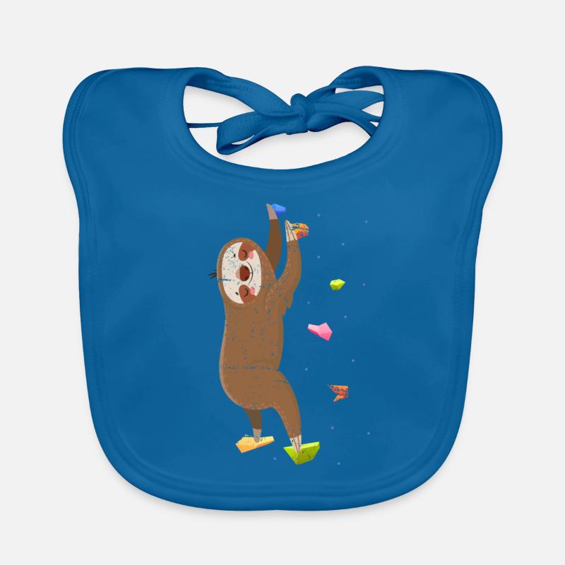 Climbing sloth climber Organic Baby Bibs