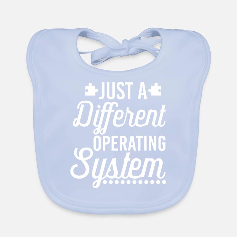Just A Different Operating System - Autism Organic Baby Bibs