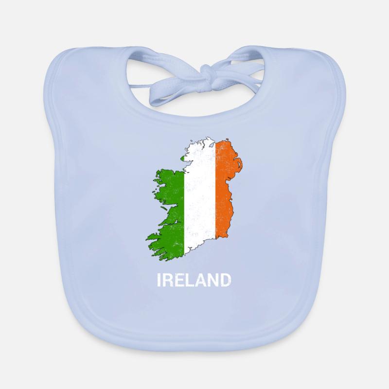 Ireland ( Eire ) country map & flag Organic Baby Bibs