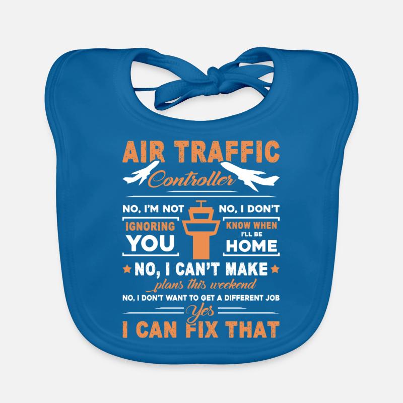 Air Traffic Controller Air Traffic Control Organic Baby Bibs
