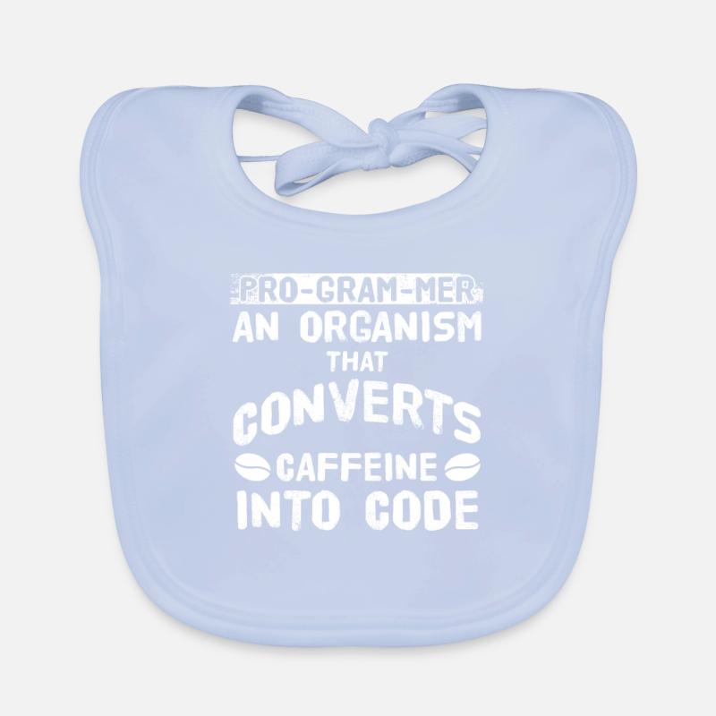 Programmer Converts Caffeine Into Code Coffee Gift Organic Baby Bibs
