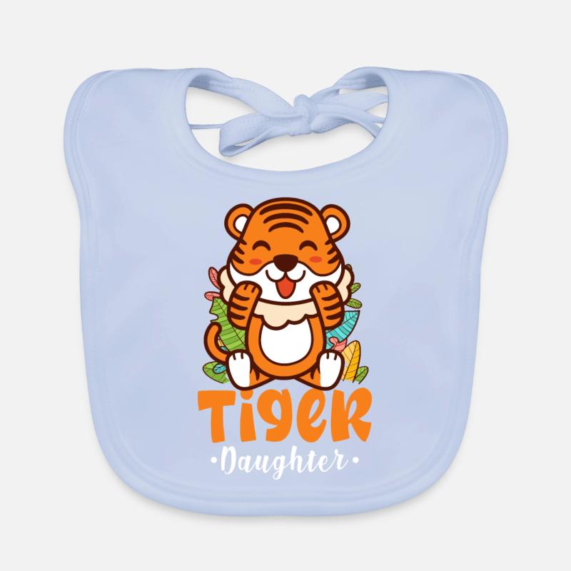 Tiger Tochter - Süße Mädchen Tiger Cub Baby Bio-Lätzchen