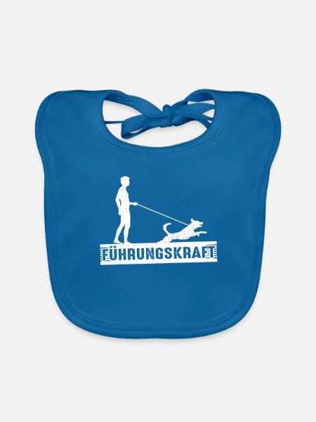 Führungskraft Hunde Hund - Baby Bio-Lätzchen - Pfauenblau