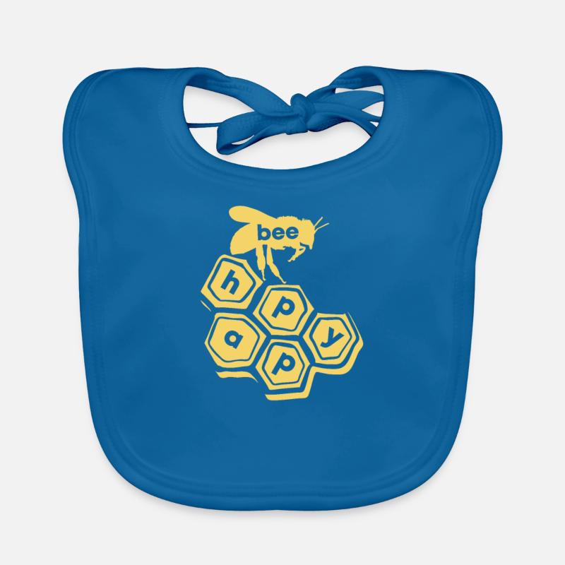 Be happy bee bee beekeeper gift gift idea Organic Baby Bibs