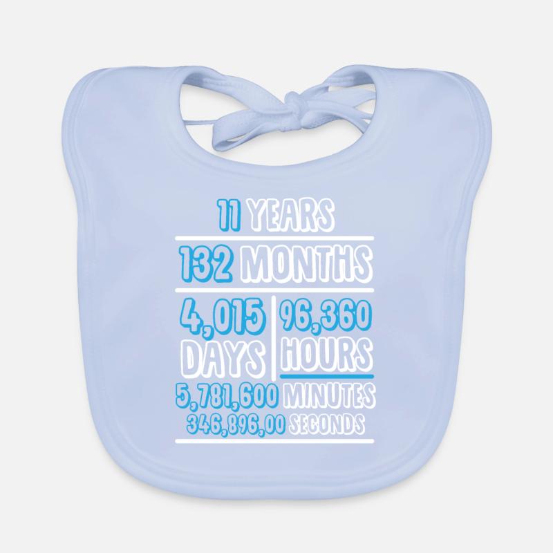 Anniversaire de 11 ans Bavoir bio Bébé