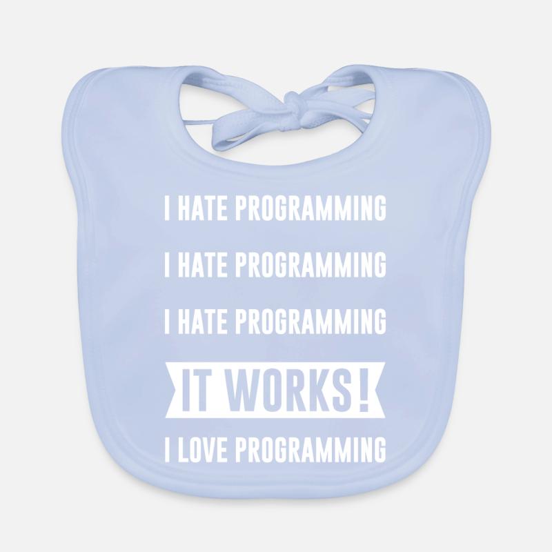Programmierer - I HATE PROGRAMMING Baby Bio-Lätzchen