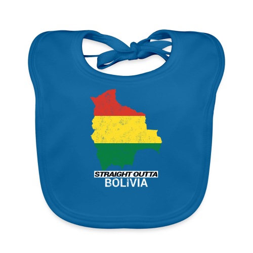 Straight Outta Bolivia country map & flag - Organic Baby Bibs