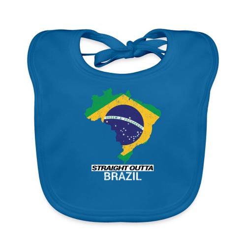 Straight Outta Brazil country map - Organic Baby Bibs