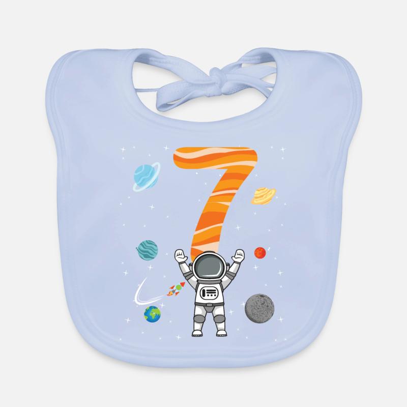 Espace astronaute 7e anniversaire pour garçons Bavoir bio Bébé
