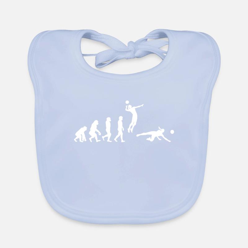 Volleyball Player Evolution Organic Baby Bibs