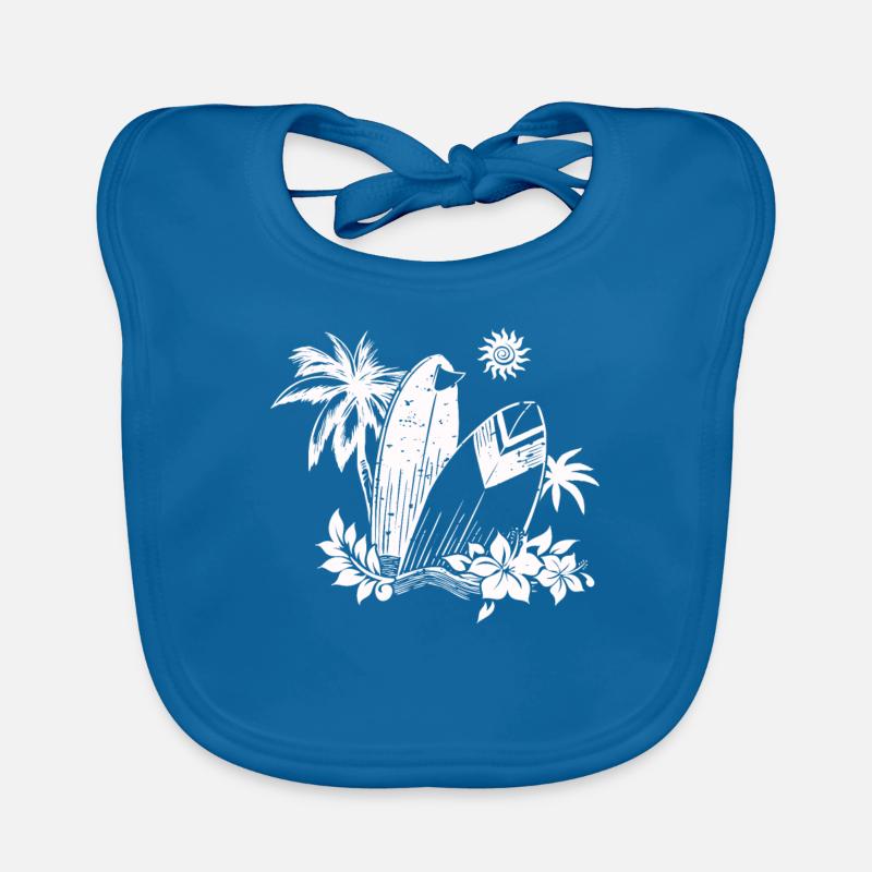 Surfboard surfboards Organic Baby Bibs