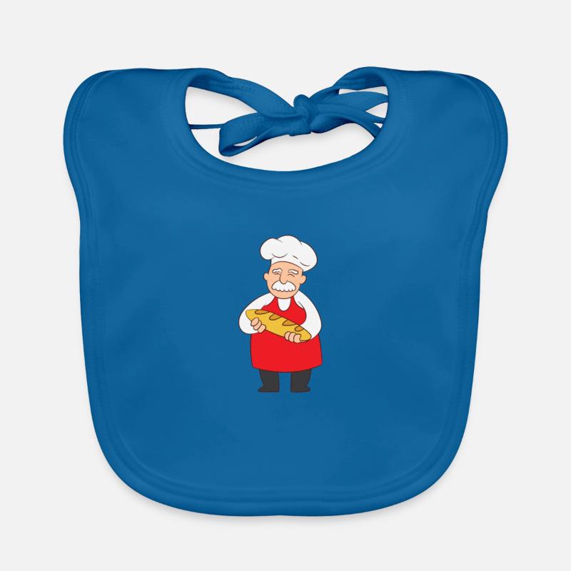 Baker - baker with bread in hand Organic Baby Bibs