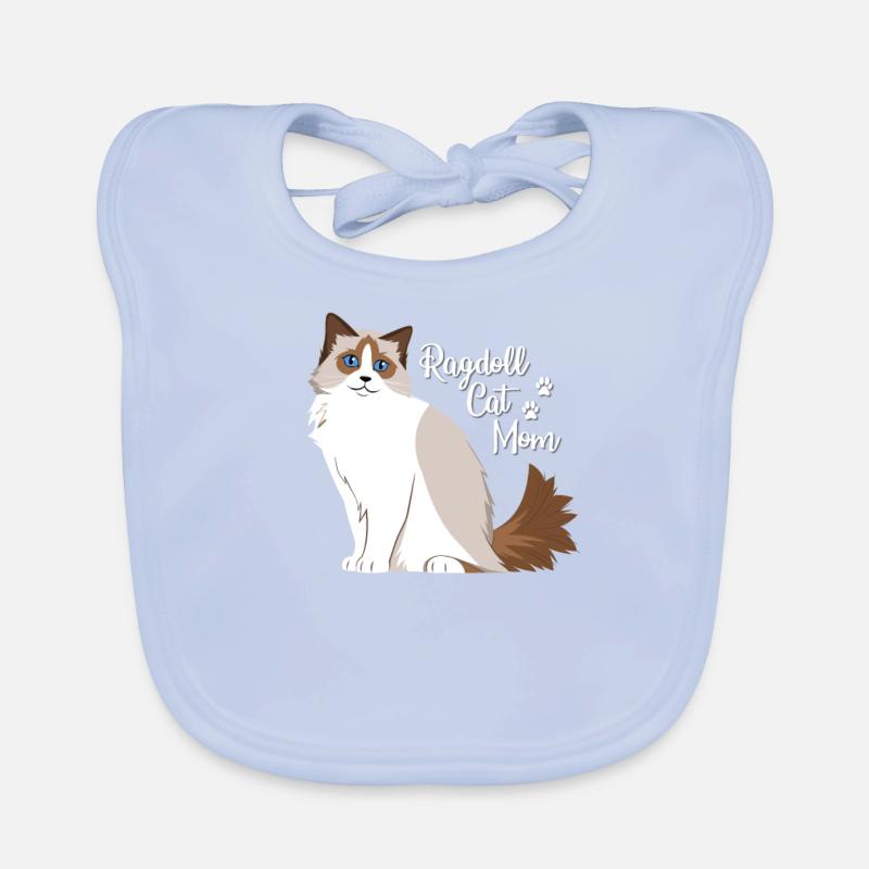 Ragdoll cat mom Organic Baby Bibs