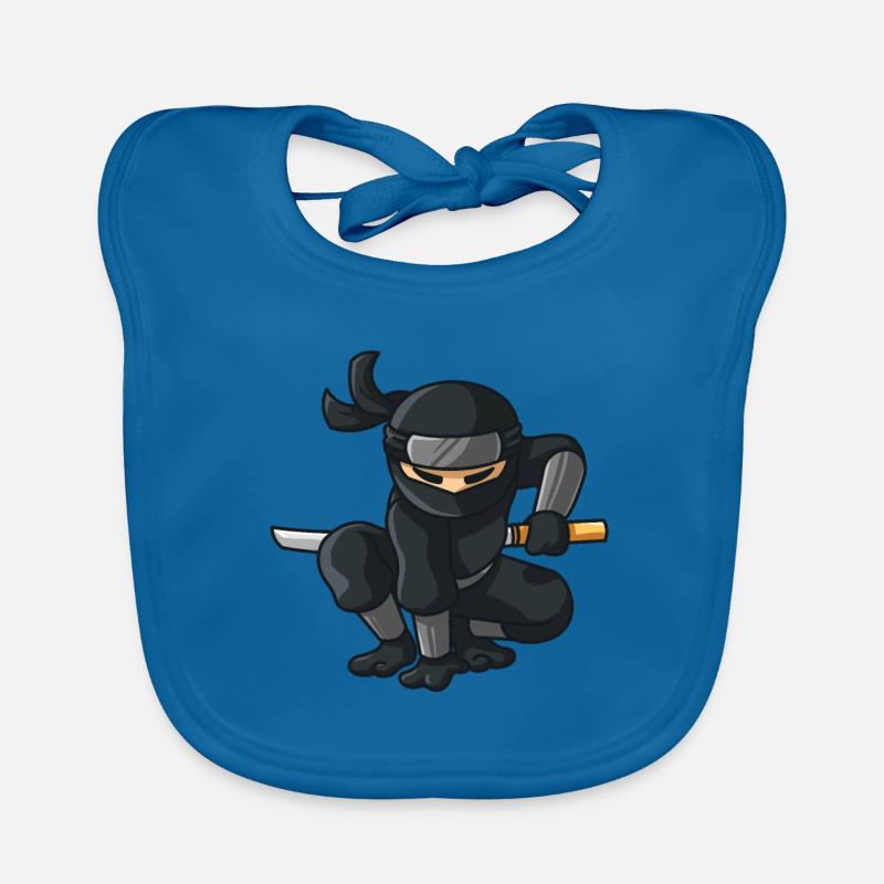 Ninja avec katana Bavoir bio Bébé