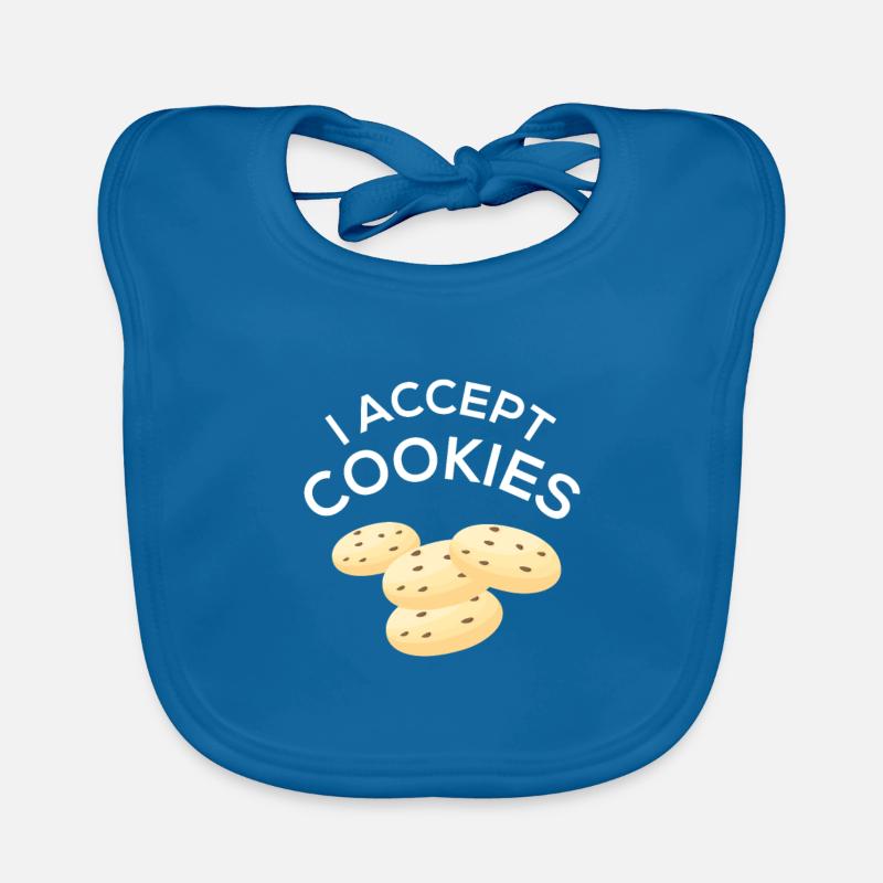 I Accept Cookies! Geschenkidee geburtstag Baby Bio-Lätzchen