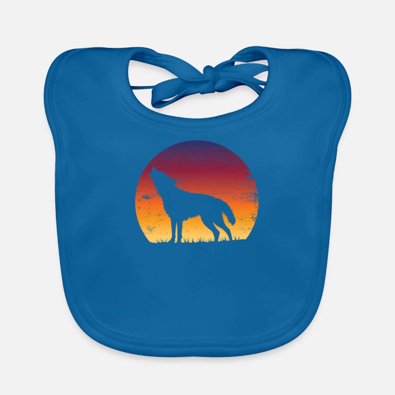 Wolf lover gift idea Organic Baby Bibs