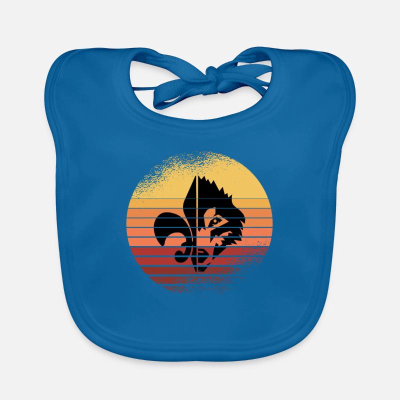 Pfadfinder Vintage Retro Wolf Baby Bio-Lätzchen
