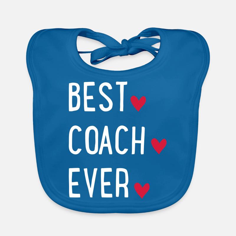 Best Coach ever - Bavoir bio Bébé - bleu paon