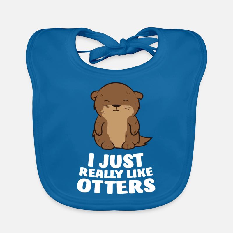 Ich Liebe Otter Einfach Lustiger Otter Baby Bio-Lätzchen