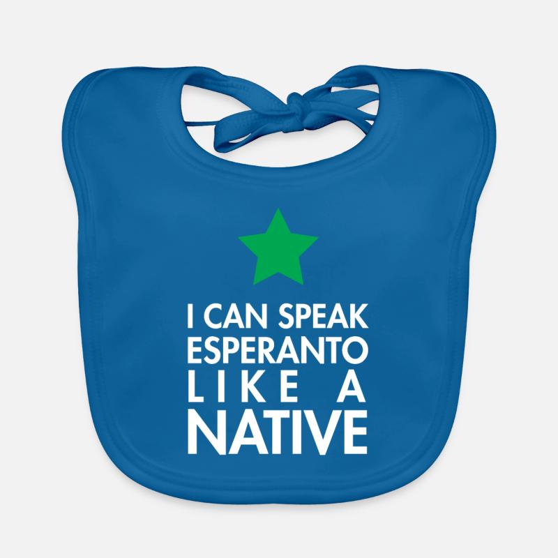 Esperanto Sprache native sprechen Geschenkidee Baby Bio-Lätzchen