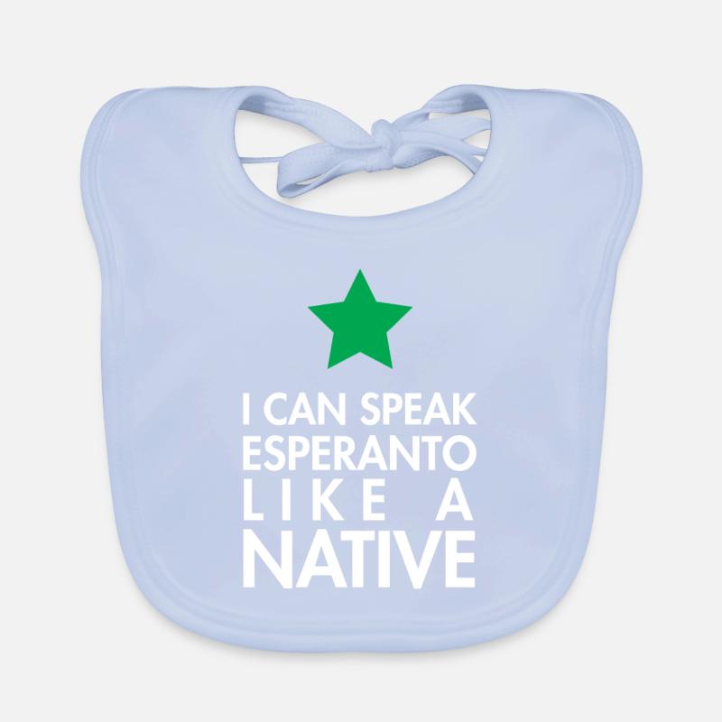 Esperanto Sprache native sprechen Geschenkidee Baby Bio-Lätzchen