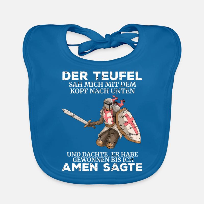 Tempelritter Grafik Templer Teufel Tempel Ritter Baby Bio-Lätzchen