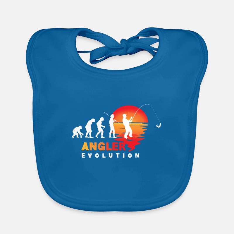 Evolution Angler - Baby Bio-Lätzchen - Pfauenblau