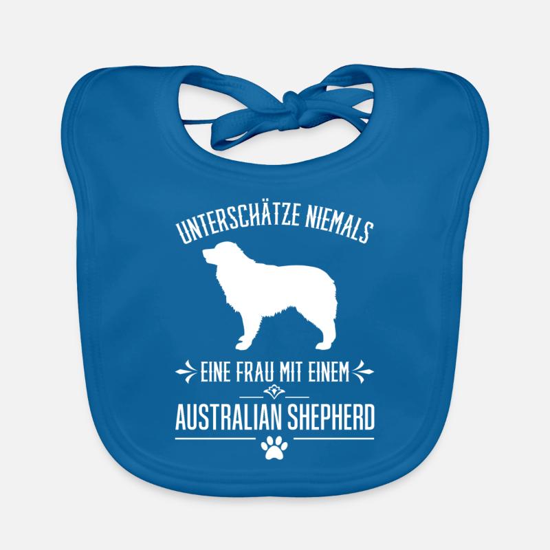 Australian Shepherd - Unterschätze niemals eine... Baby Bio-Lätzchen