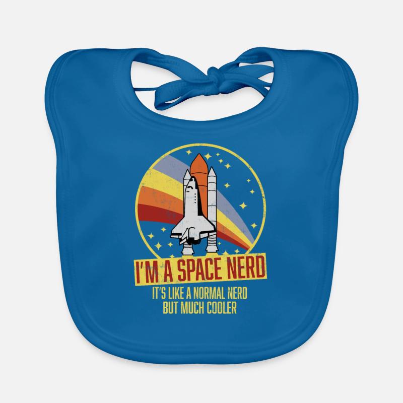Lustiges Space Shuttle Retro Astronomen Space Nerd Baby Bio-Lätzchen