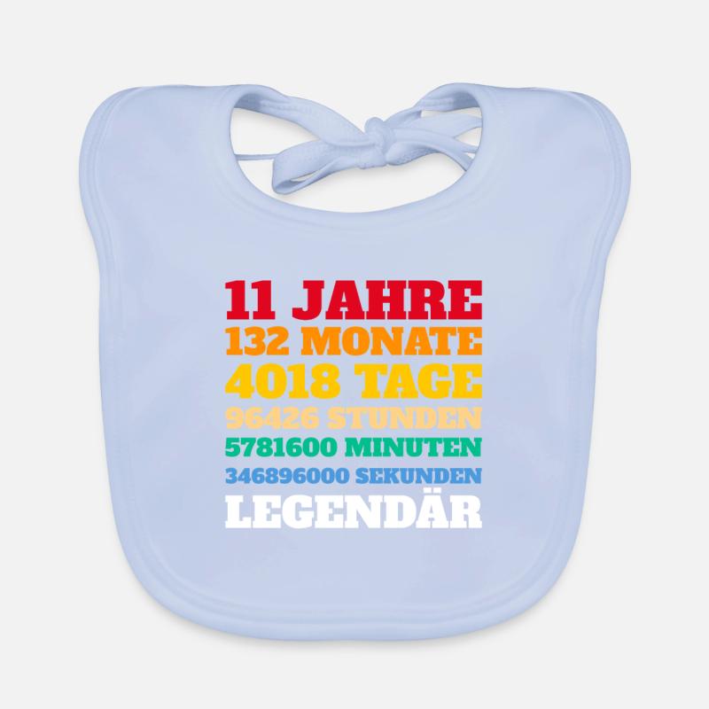 11. Geburtstag Geschenkidee Junge Mädchen Baby Bio-Lätzchen