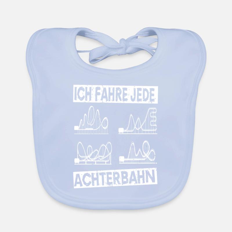 Achterbahn Rollercoaster Freizeitpark Geschenkidee Baby Bio-Lätzchen