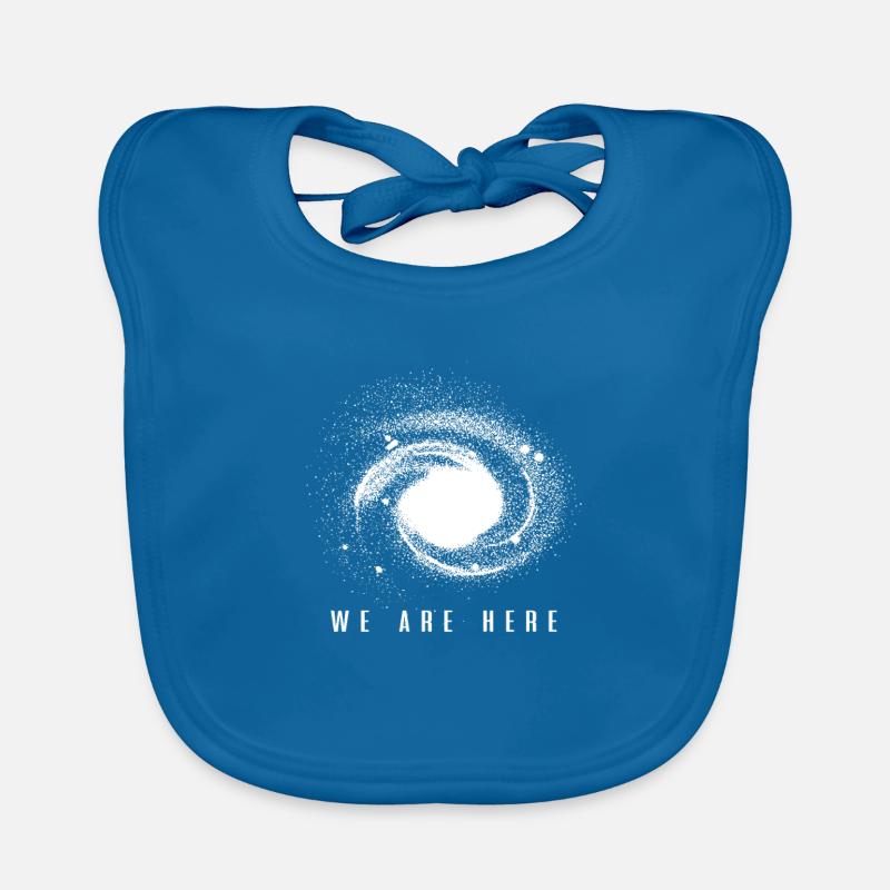 planète - Bavoir bio Bébé - bleu paon
