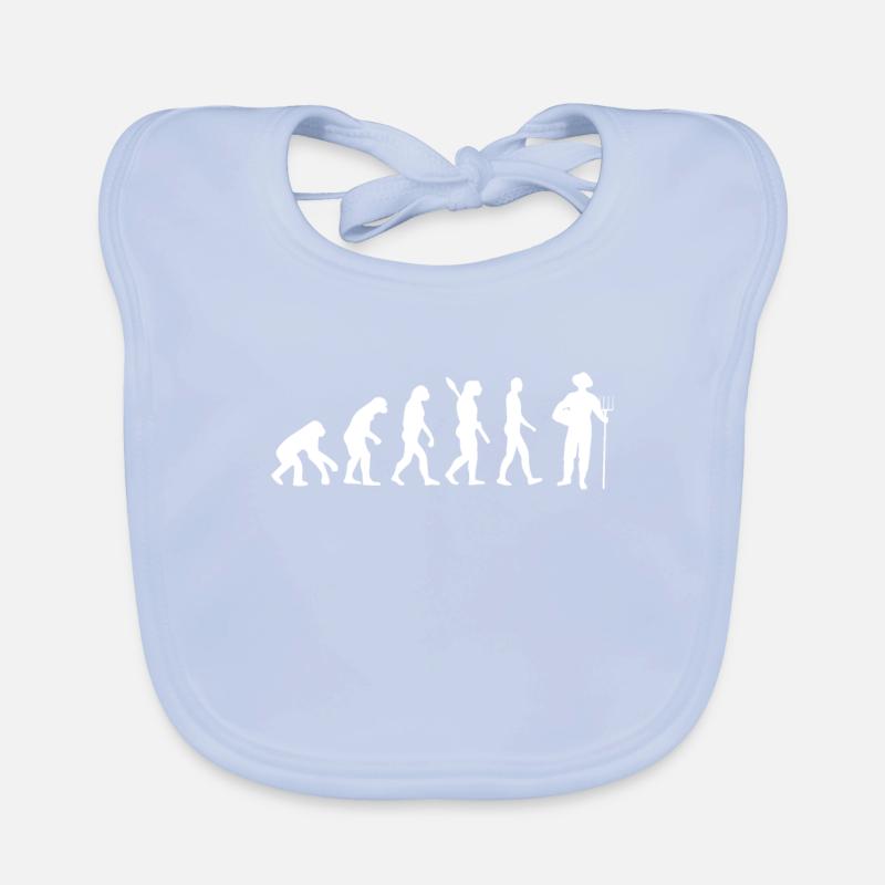 Farmer / Farmer - Human Evolution, Darwin Organic Baby Bibs