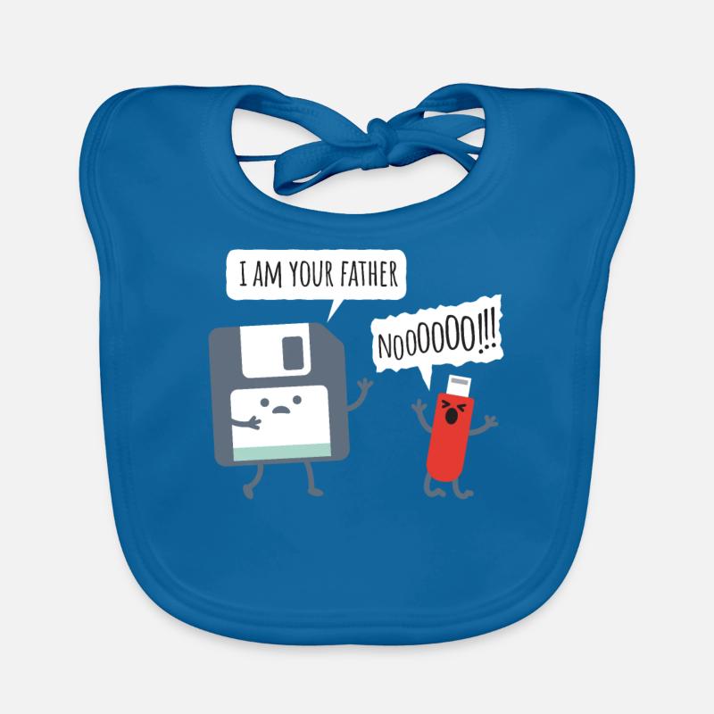 USB Floppy Disk - Nerd Geek Shirt Bavoir bio Bébé