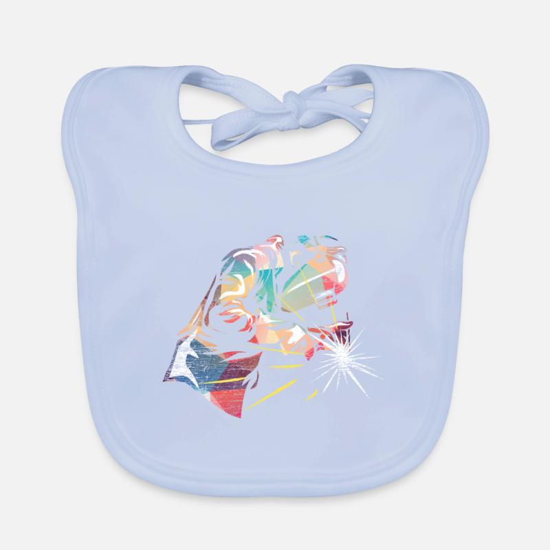 Welder welding profession Organic Baby Bibs