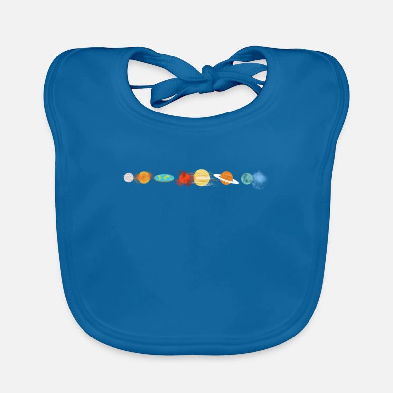 Flat Earth - Flat Earth - solar system Organic Baby Bibs