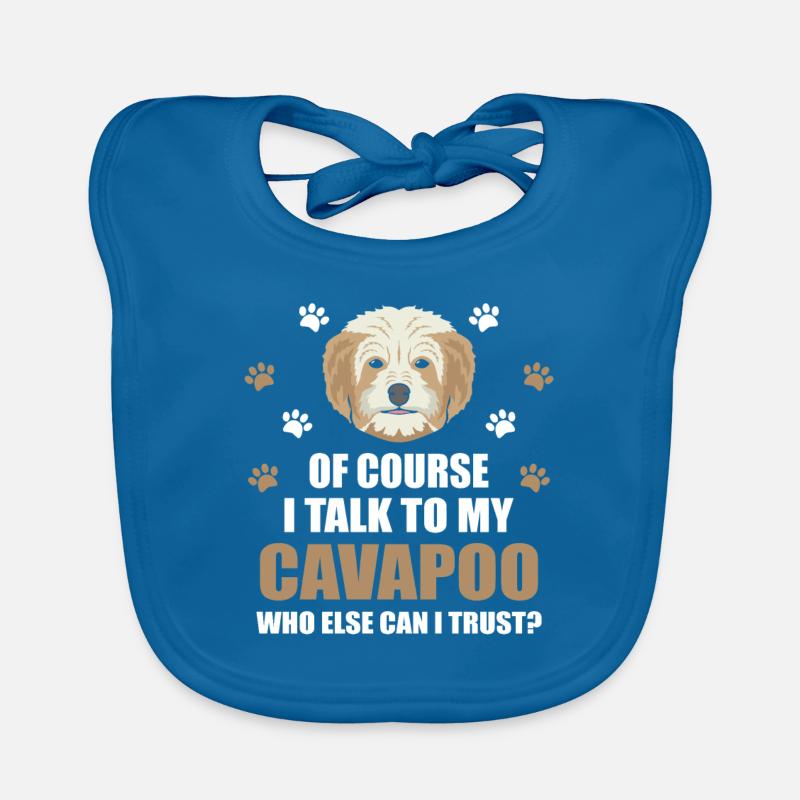 Idée de cadeau de chemise de race de chien Cavapoo Bavoir bio Bébé