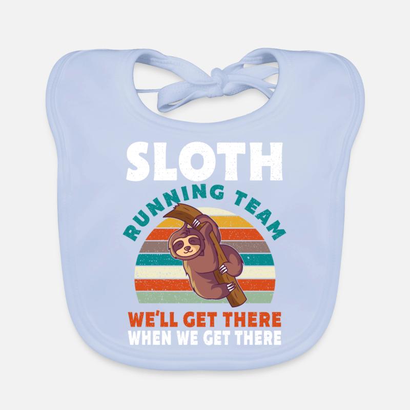 Sloth Running Team Geschenk Baby Bio-Lätzchen