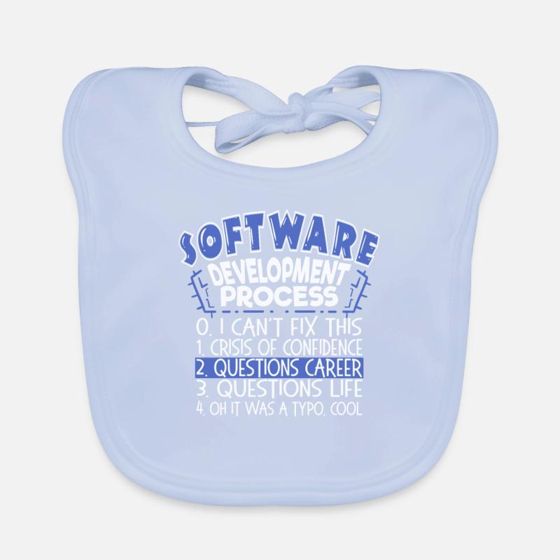 Software Developer Sayings Funny Computer Nerd Organic Baby Bibs