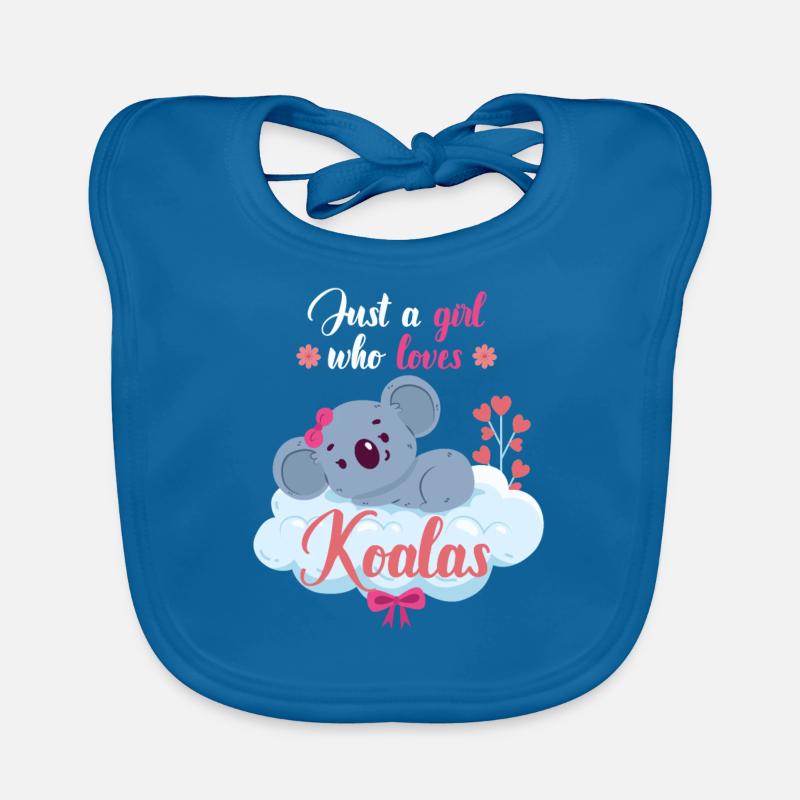 Koala Mädchen Tiere Baby Bio-Lätzchen