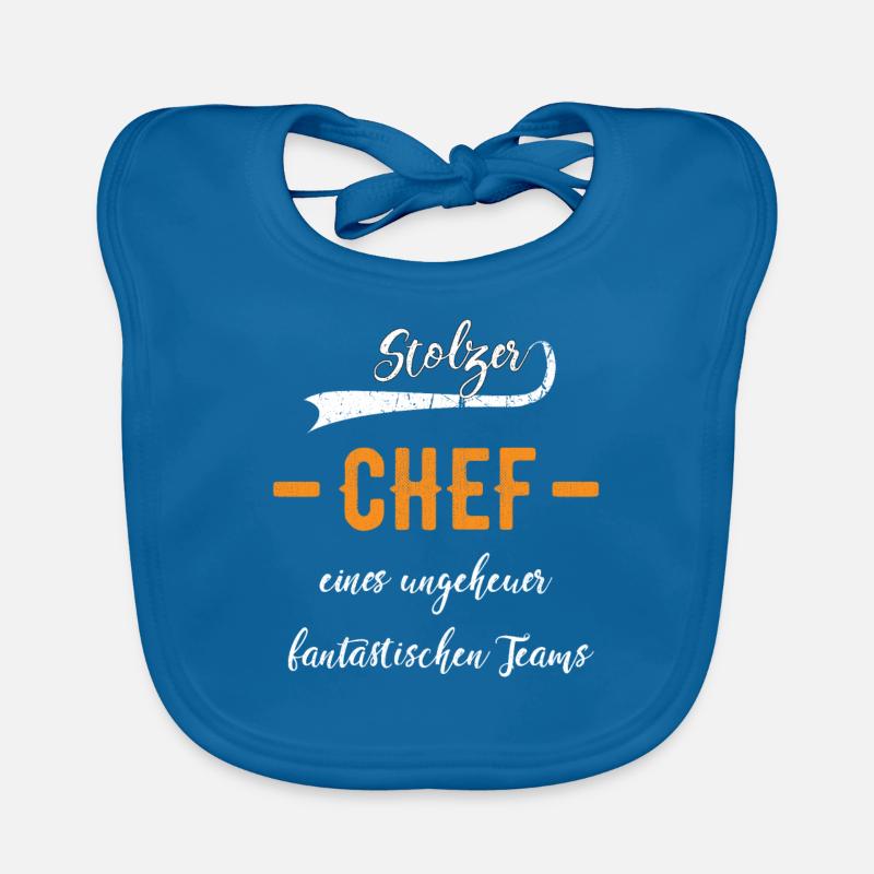 Stolzer Chef Chefität Geschenkidee Chefe Boss Baby Bio-Lätzchen