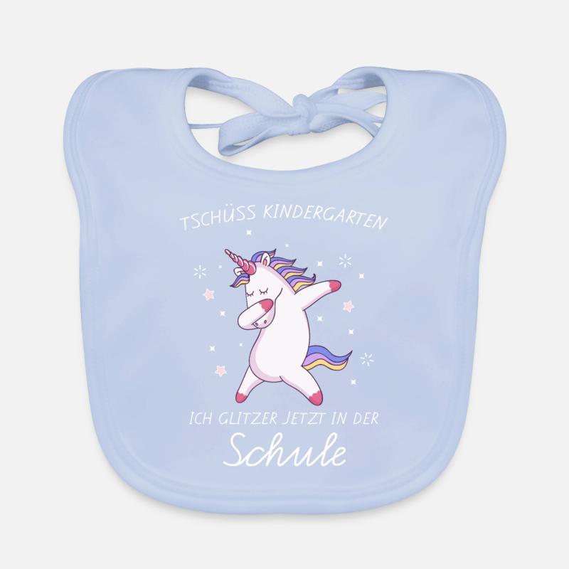 Dabbing Einhorn Geschenk zur Einschulung Baby Bio-Lätzchen