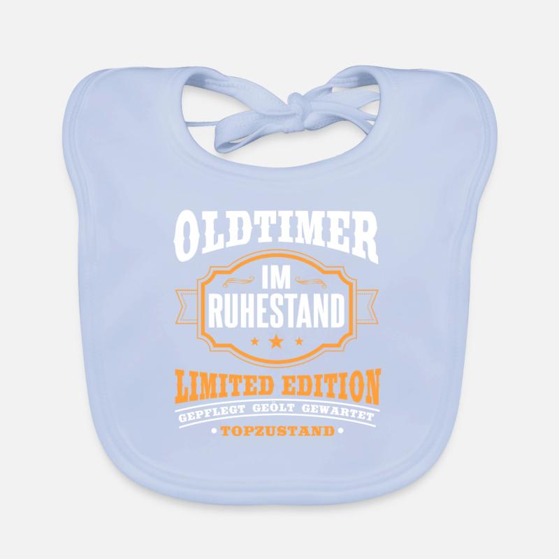 Oldtimer im Ruhestand Rentner Geschenk Baby Bio-Lätzchen