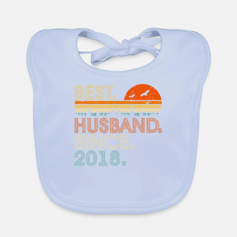 2. Hochzeitstag Bester Ehemann seit 2018 Ep Baby Bio-Lätzchen