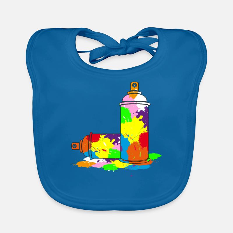 Graffiti spray can sprayer cans gift idea Organic Baby Bibs