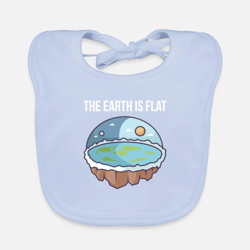The earth is flat - conspiracy theory Organic Baby Bibs