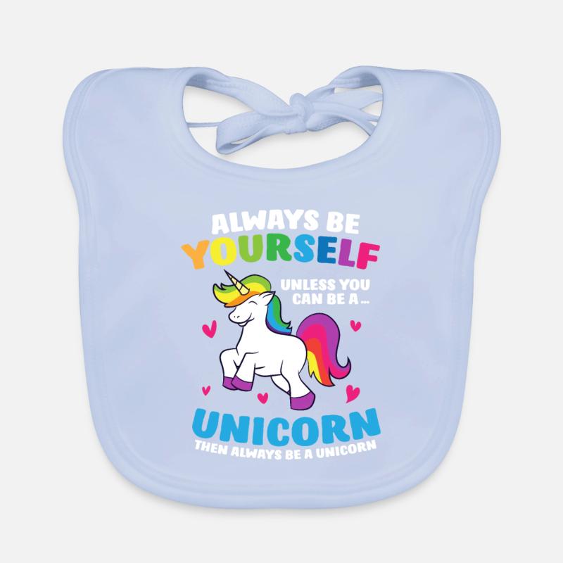 Einhorn Mädchen Geschenk Sei Immer Ein Einhorn Baby Bio-Lätzchen