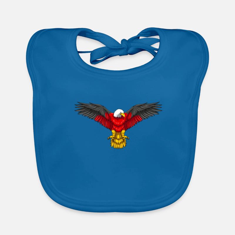 German Eagle - Germany Flag Organic Baby Bibs